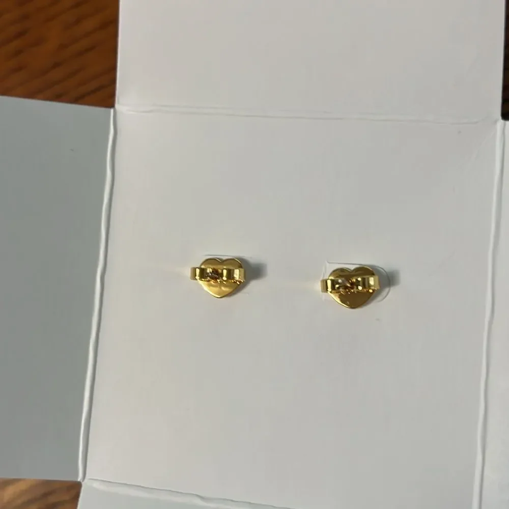 Kate Spade Loves Me Knot Stud Gold Tone Earrings, New In Box, Love Knot🖤♤🖤